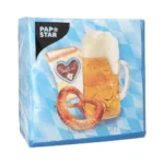 Product foto van Servetten papier 3-laags wit set van 100 33x33cm Bavaria