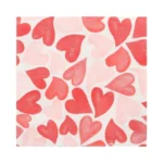 Product foto van Servetten papier 3-laags wit set van 20 33x33cm Heart to Heart