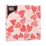 Product foto van Servetten papier 3-laags wit set van 20 33x33cm Heart to Heart