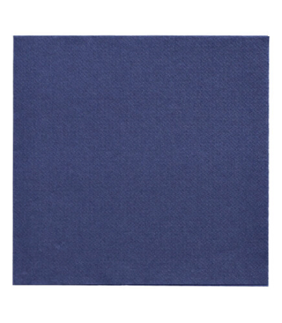 Product foto van Servetten papier 32x32 cm donkerblauw set van 150 DAILY Collection 1/4 vouw
