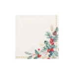 Product foto van Servetten papier 3‑laags 25x25 cm Mistletoe and Pinecone set van 50