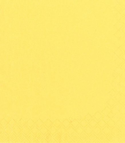 Product foto van Servetten papier 3‑laags geel 1/4 vouw 40 cm x 40 cm set van 250