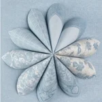 Product foto van Servetten papier blauw Paisley set van 50 40cmx40cm 1/4 vouw ROYAL Collection