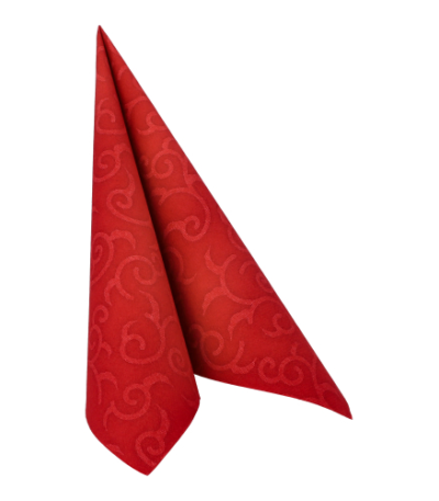 Product foto van Servetten papier bordeaux 1/4 vouw set van 50 40cm x 40cm Royal Collection Casali