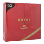 Product foto van Servetten papier bordeaux set van 50 40x40cm 1/8 vouw ROYAL Collection