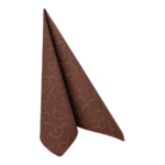 Product foto van Servetten papier bruin set van 50 40x40cm 1/4 vouw ROYAL Collection Casali