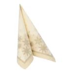 Product foto van Servetten papier champagne 40x40 cm set van 50 Stars and Snowflakes