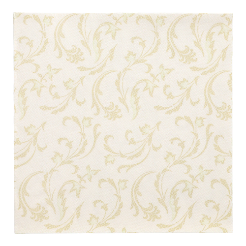 Servetten papier champagne set van 50 40x40cm 1/4 vouw Damascato Royal Collection Product foto van Servetten papier champagne set van 50 40x40cm 1/4 vouw Damascato Royal Collection