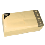 Product foto van Servetten papier creme set van 500 1/4 vouw 33x33cm