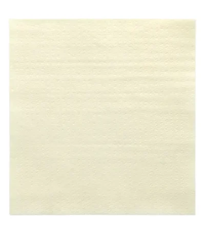Product foto van Servetten papier creme set van 500 1/4 vouw 33x33cm