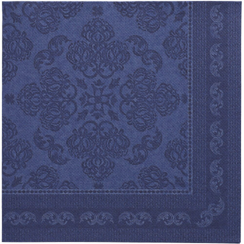 Servetten papier donkerblauw Arabesque set van 50 40x40cm 1/4 vouw Royal Collection Product foto van Servetten papier donkerblauw Arabesque set van 50 40x40cm 1/4 vouw Royal Collection