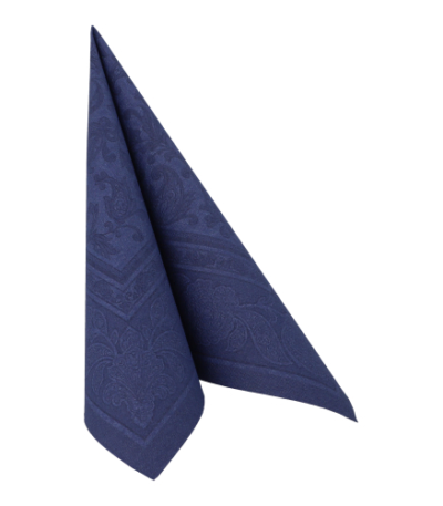 Product foto van Servetten papier donkerblauw set van 50 40x40cm Royal Collection
