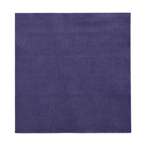 Product foto van Servetten papier donkerblauw set van 500 1/4 vouw 33x33cm