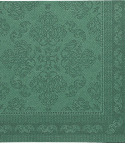 Product foto van Servetten papier donkergroen 40x40cm set van 50 Arabesque Royal Collection