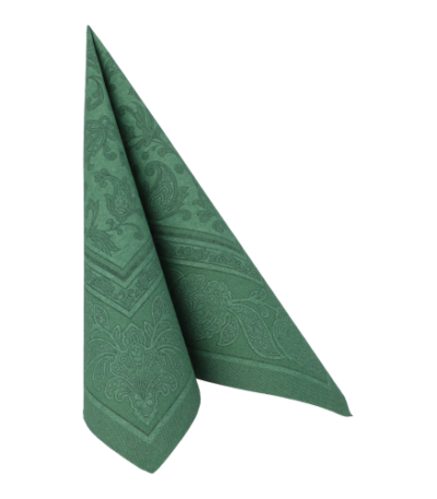 Product foto van Servetten papier donkergroen 40x40cm set van 50 Royal Collection