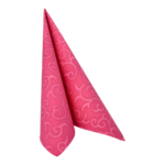 Product foto van Servetten papier fuchsia 1/4 vouw set van 50 40x40cm Royal Collection Casali