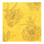 Product foto van Servetten papier geel 1/4 vouw 40 cm x 40 cm set van 50 Thalia