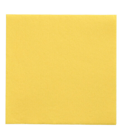 Product foto van Servetten papier geel 1/4 vouw set van 150 32x32cm DAILY Collection