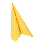Product foto van Servetten papier geel set van 50 40x40cm 1/4 vouw Royal Collection Casali