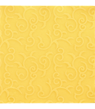 Product foto van Servetten papier geel set van 50 40x40cm 1/4 vouw Royal Collection Casali