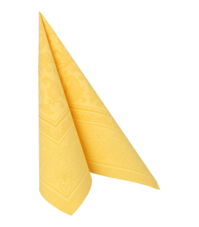 Product foto van Servetten papier geel set van 50 40x40cm Royal Collection