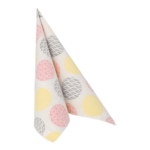 Product foto van Servetten papier geel/rood Rococo set van 50 40x40cm 1/4 vouw ROYAL Collection