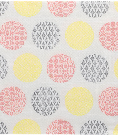 Product foto van Servetten papier geel/rood Rococo set van 50 40x40cm 1/4 vouw ROYAL Collection