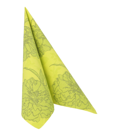 Product foto van Servetten papier groen set van 50 40x40cm 1/4 vouw Thalia Royal Collection