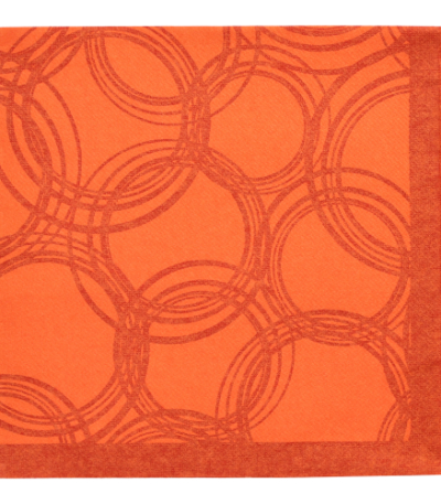 Product foto van Servetten papier nectarine set van 50 40x40cm 1/4 vouw Royal Collection Bubbles