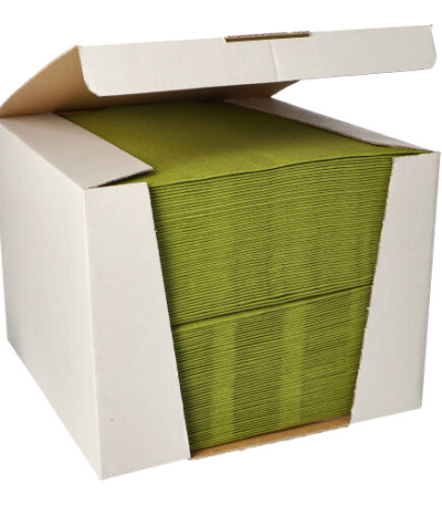 Product foto van Servetten papier olijfgroen 1/4 vouw set van 100 Royal Collection 40cm x 40cm
