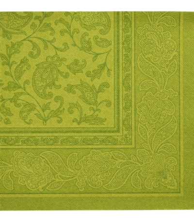 Product foto van Servetten papier olijfgroen 1/4 vouw set van 50 Royal Collection 40cm x 40cm
