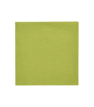Product foto van Servetten papier olijfgroen set van 150 DAILY Collection 24x24 cm 1/4 vouw