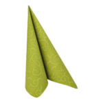 Product foto van Servetten papier olijfgroen set van 50 40x40cm 1/4 vouw Royal Collection Casali