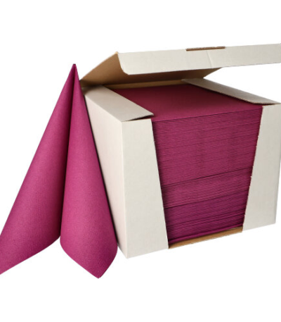 Product foto van Servetten papier paars set van 100 40cm x 40cm Royal Collection