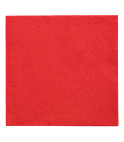 Product foto van Servetten papier rood set van 150 32cm x 32cm DAILY Collection 1/4 vouw