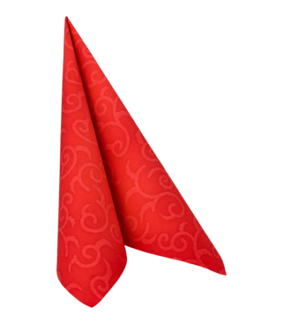 Product foto van Servetten papier rood set van 50 40x40cm Royal Collection Casali