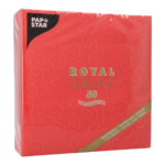 Product foto van Servetten papier rood set van 50 40x40cm Royal Collection Casali