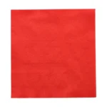 Product foto van Servetten papier rood set van 500 1/4 vouw 33cm