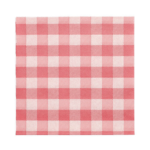 Product foto van Servetten papier rood/wit Vichy Karo 1/4 vouw set van 100 33cm x 33cm