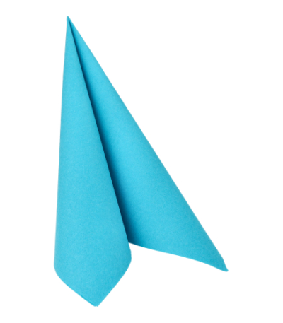 Product foto van Servetten papier turkoois set van 50 40x40cm ROYAL Collection
