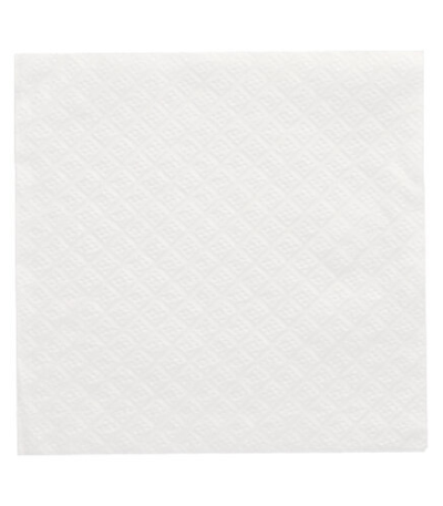 Product foto van Servetten papier wit 1/4 vouw set van 100 33cm x 33cm 1-laags