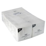 Product foto van Servetten papier wit set van 1200 1-laags 33x33cm