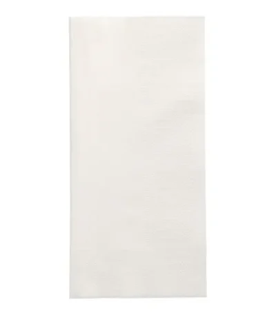 Product foto van Servetten papier wit set van 250 1/8 vouw 40x40cm 2-laags