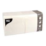 Product foto van Servetten papier wit set van 500 1-laags 33x33cm