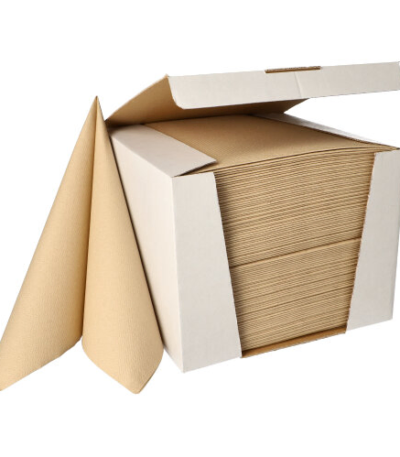 Product foto van Servetten papier zand set van 100 40x40cm 1/4 vouw ROYAL Collection