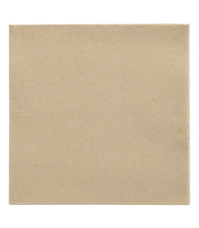 Product foto van Servetten papier zand set van 150 32x32cm ¼ vouw DAILY Collection