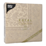 Product foto van Servetten papier zand set van 50 40x40cm Royal Collection