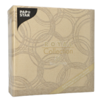 Product foto van Servetten papier zand set van 50 40x40cm Royal Collection Bubbles