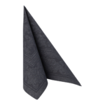 Product foto van Servetten papier zwart set van 50 40x40cm 1/4 vouw Royal Collection Ornaments