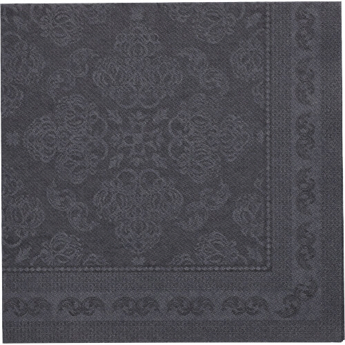 Servetten zwart 40 cm x 40 cm 1/4 vouw set van 50 ROYAL Collection Arabesque Product foto van Servetten zwart 40 cm x 40 cm 1/4 vouw set van 50 ROYAL Collection Arabesque